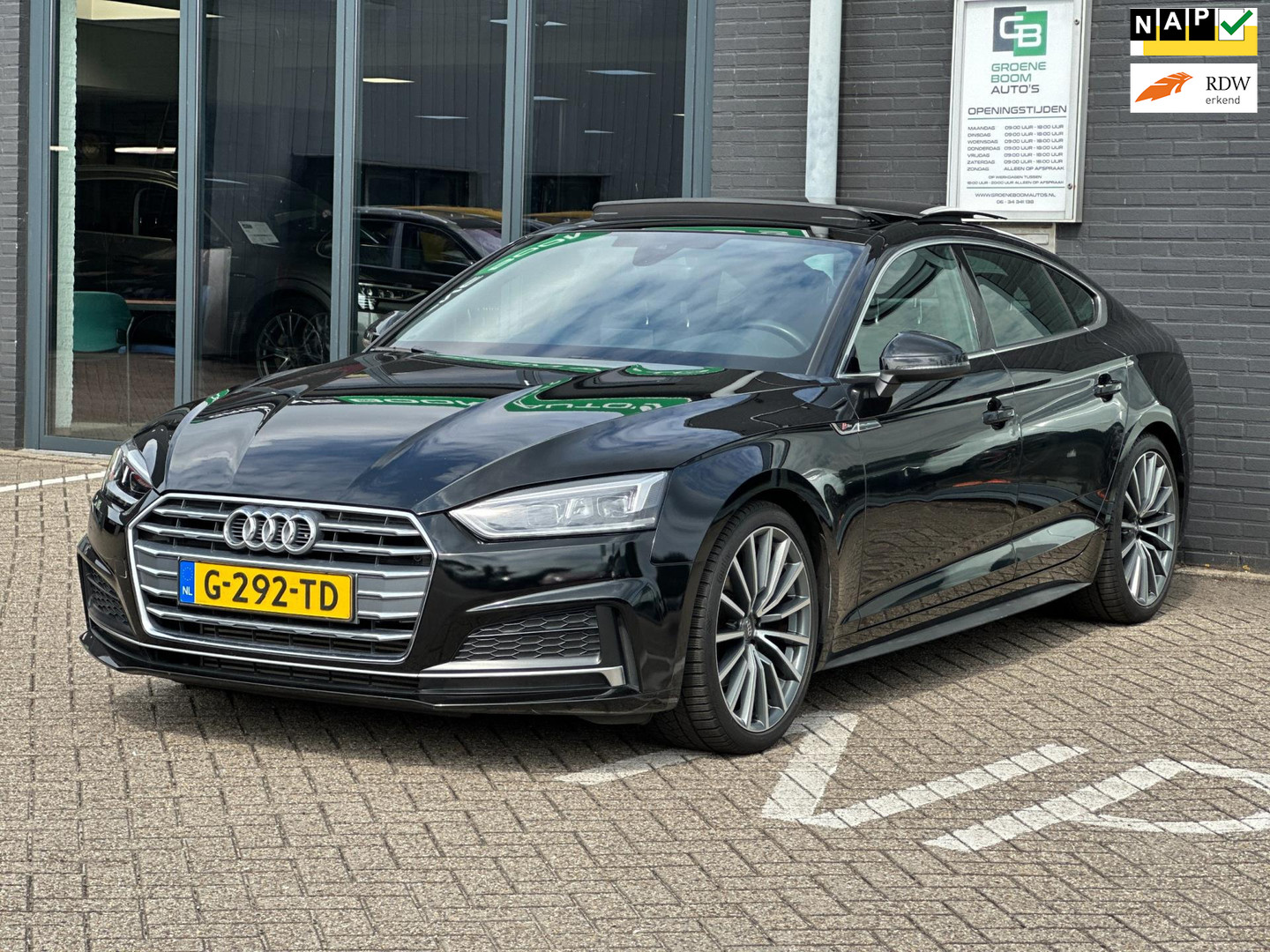 Audi A5 Sportback 40 TFSI Sport S-line Edition/2E EIG/PANO-DAK/NL-AUTO NAP!! bij autocrewwaddinxveen | AutoCrew Waddinxveen